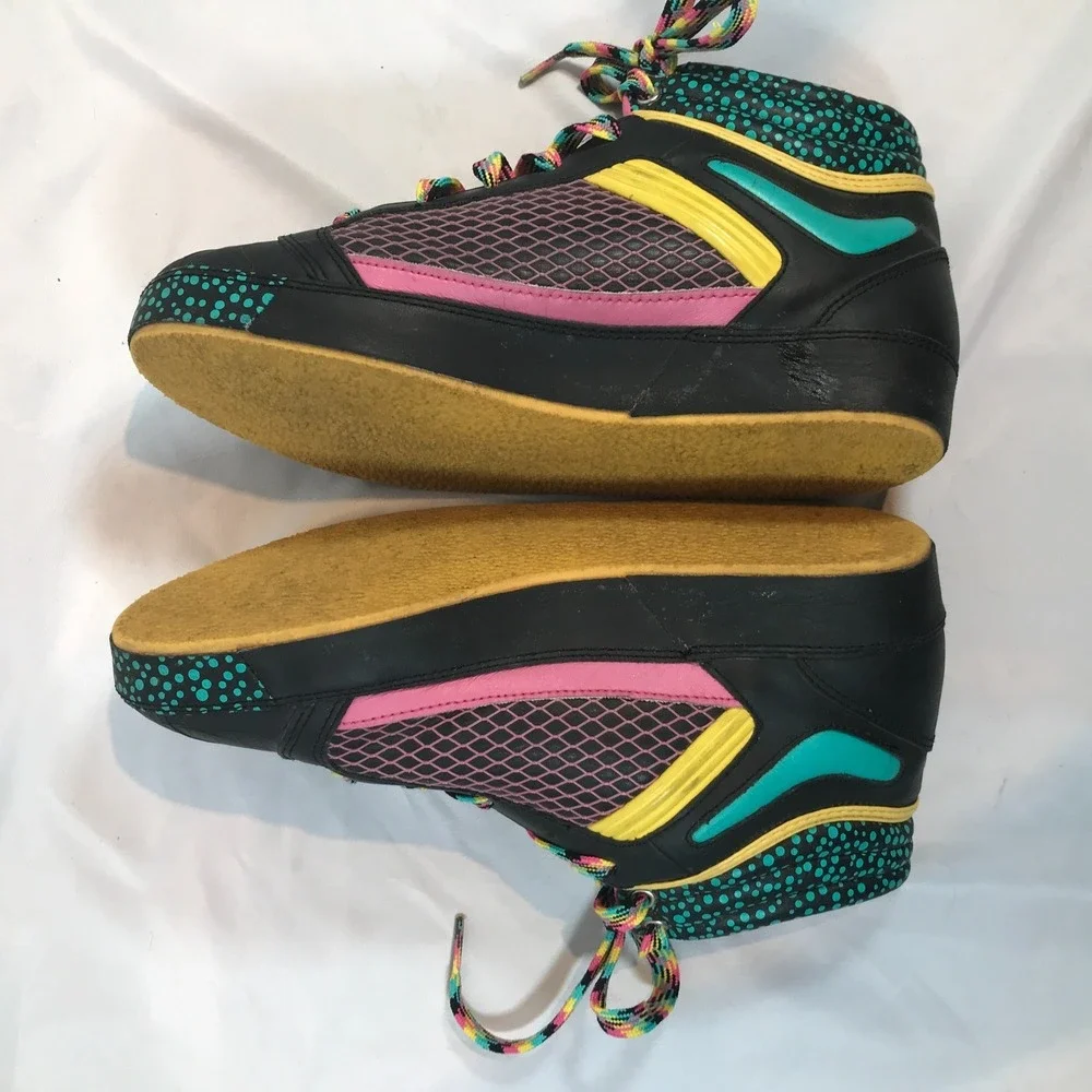 2001 Colorful Pastry Run‎ Fab Boot Shell Toe Sneaker Womens US 10 EU 40.5 UK 8